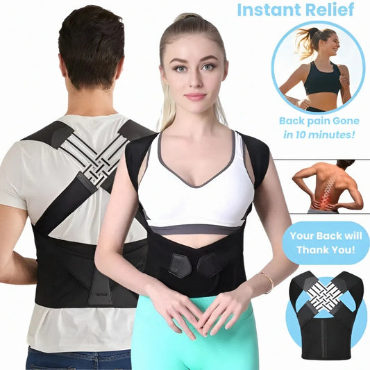 PosturaPro- Adjustable Posture Corrector – Back, Neck & Shoulder Support