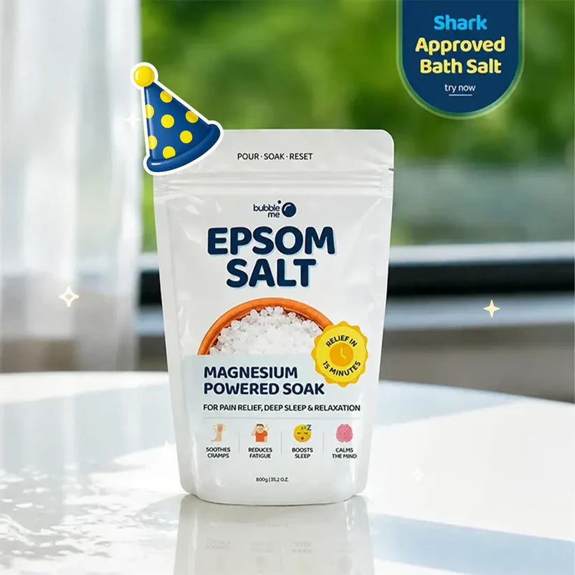 Magnesium Powered Epsom Salt Soak | 100% Pharma-grade Magnesium Sulphate | Peppermint Essential Oil | 800g Epsom Salt